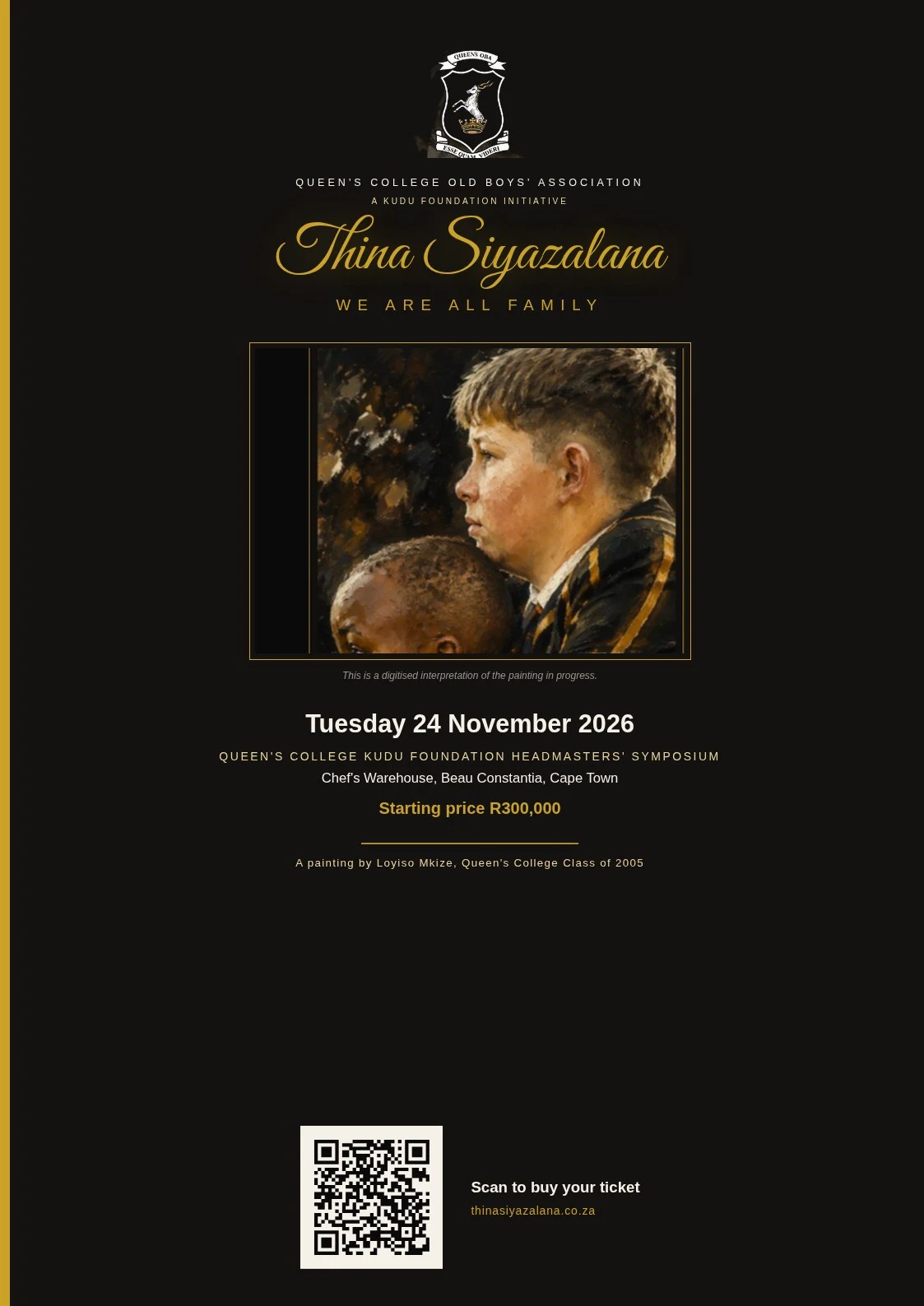 Thina Siyazalana auction poster
